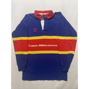 Vintage 80’s Umbro Rugby Racing Shirt Canon Williams Honda Made In England RARE